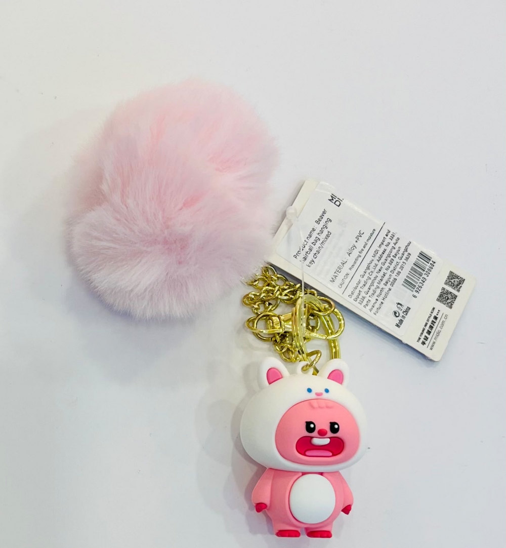 Beaver Hairball Bag Hanging Key Chain Assorted