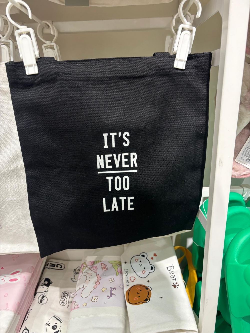 Simple English Canvas Bag/Black