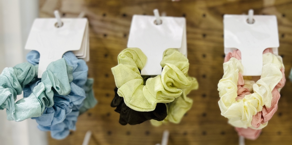 Solid Silky Piggy Tail Hair Ties/2pcs/Mixed