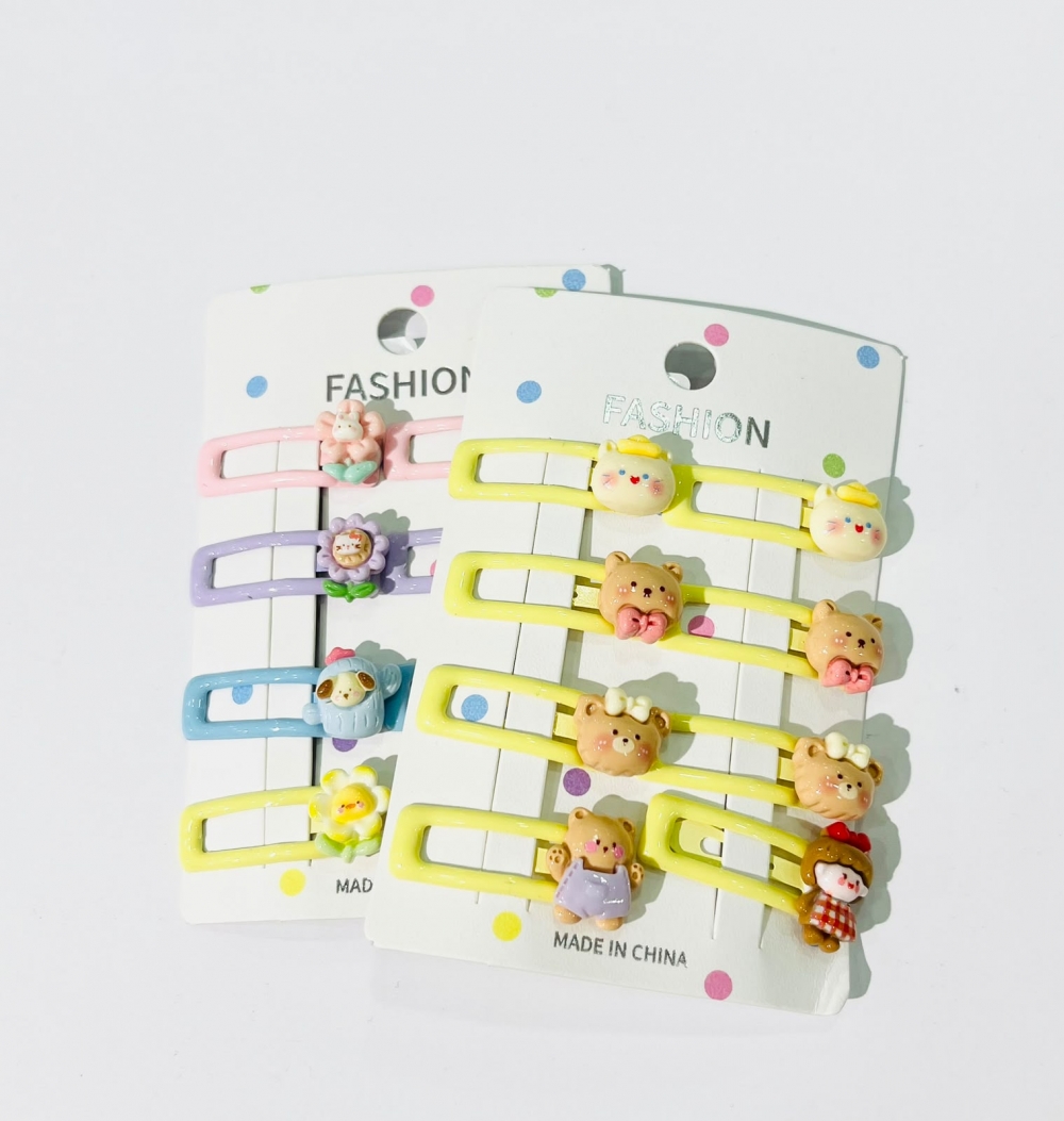 Cute Pet Square 8 pcs Children S BP Clip Assorted