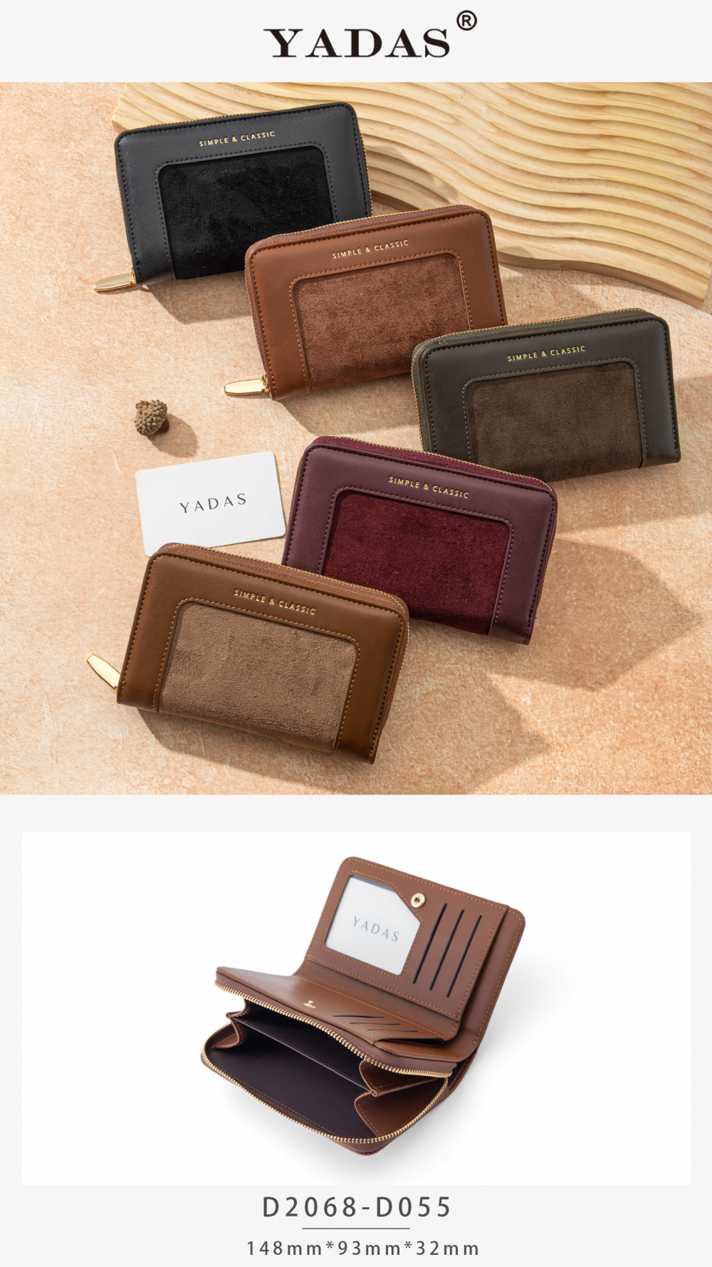 Velvet Single Pull Ladies Wallet