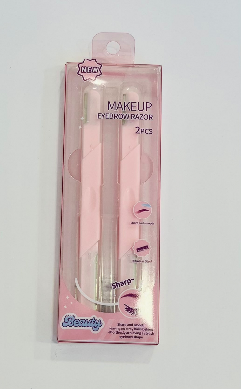 MIDI Pink Bubble Series Double Head Eyebrow Trimmer 2 Pieces