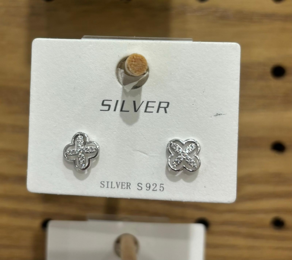 S925 Lucky Star silver stud earrings