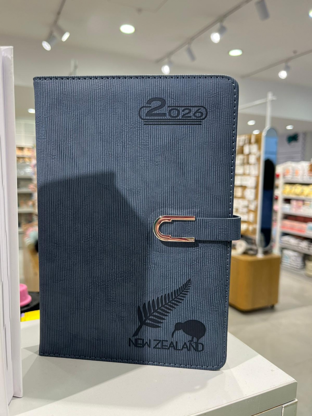 2026 Daily Diary with Button Lock (Dark Grey)