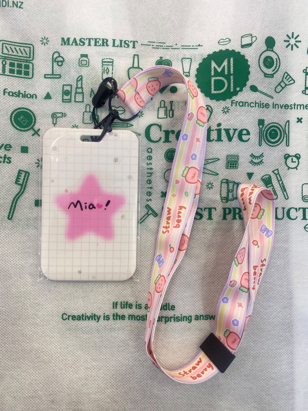 Cartoon clipon + regular hanger cord