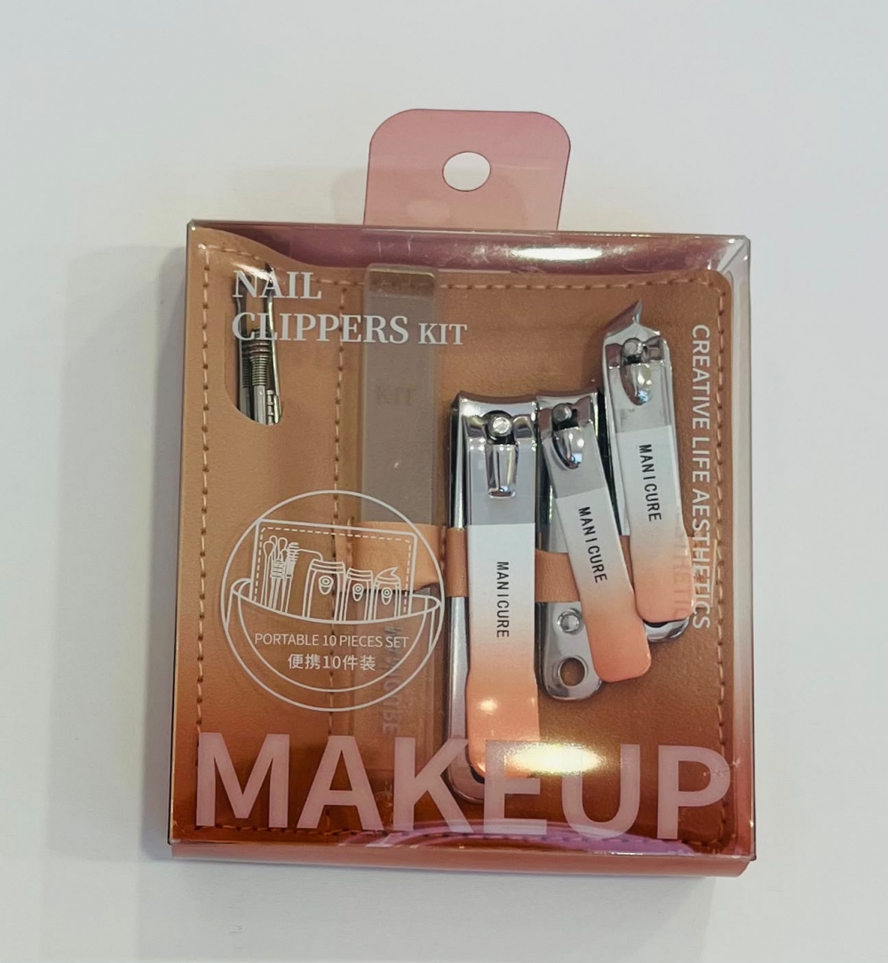 MIDI Crystal Manicure Set 10 Pieces Pink
