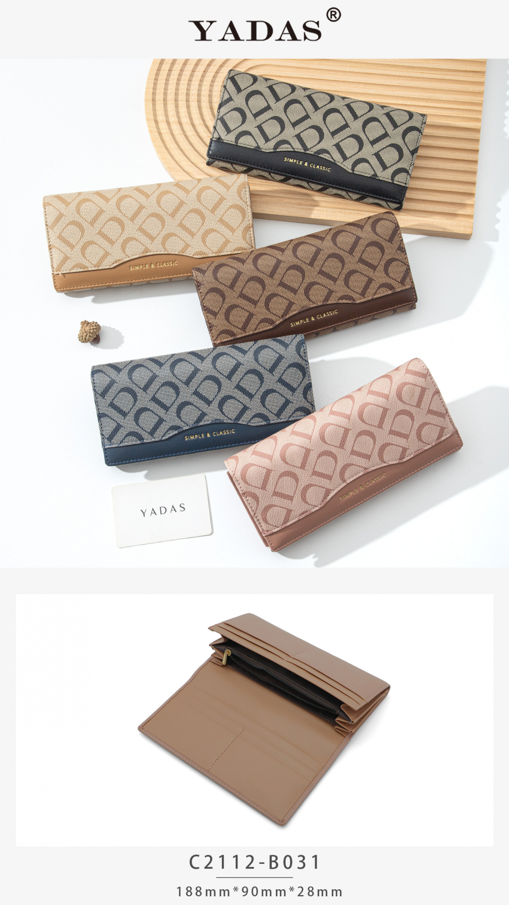 PVC Printed Long Ladies Wallet