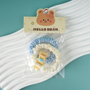 Cream Bear series blue and white head with 2 pieces of pack/mixed