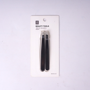Black eyebrow clip (flat+oblique mouth)