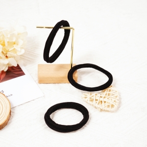 Pure color cloth loop rubber band /3 pcs