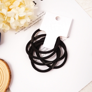 Plain thread rubber band 6 pcs/Black