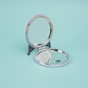 Round stereo double-sided mirror