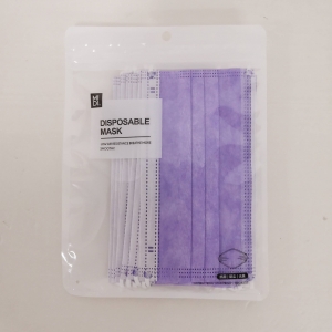 Pure color disposable mask 10 pcs/Purple
