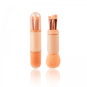 Portable 4-in-1 makeup brush