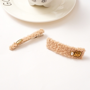 French high quality plush AB type hair clip