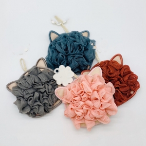 Cat shape double-sided bath ball/Mixed