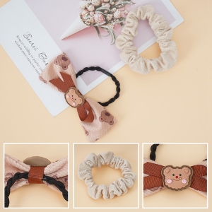 Cute bear series internet celebrity hair band adult combination Pack