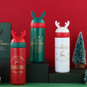 330ml Christmas Antler Stainless Steel Thermos Cup/Mixed