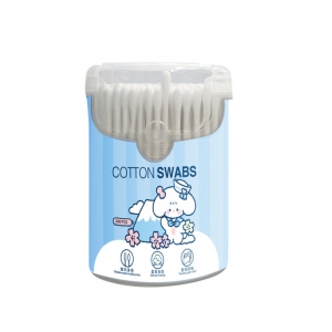 FUFUBAI Clear Sky Series Baby Fine Axis Cotton Stick 200pcs (Round head + spiral head)