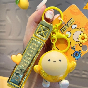 Egg Party Glitzy keychain/Yellow egg