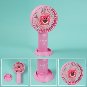 Strawberry Bear Handheld Stand Dual-Purpose fan